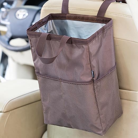 Ginsco New Leak-Proof Travel Car Trash Bag, 3.5 Gallons Large Capacity Hanging by Ginsco