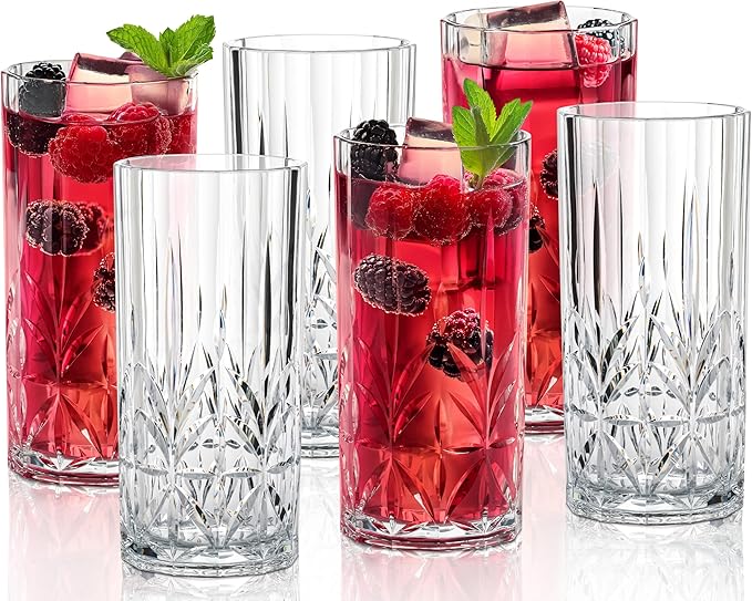 Bravario Unbreakable Plastic Drinking Water Tumblers, Dishwasher Safe 100% by Bravario