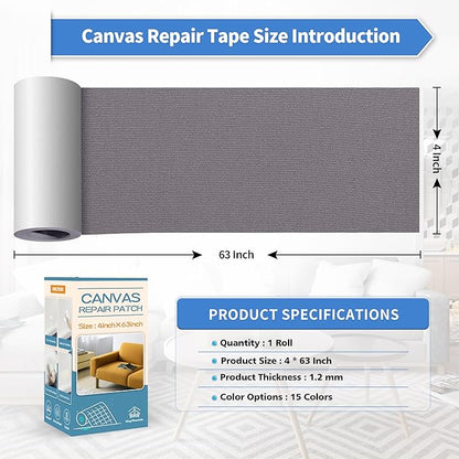 KING MOUNTAIN Canvas Repair Tape, Outdoor Gear Patch, 4×63 Inches, Waterproof - Image 4