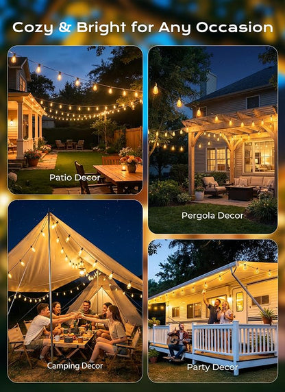 Brightown 52FT Solar String Lights Outdoor Waterproof, Patio Lights - Image 6