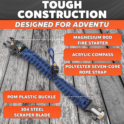 Paracord Bracelets for Men and Women – Adjustable Survival Paracord Bracelet - Image 3