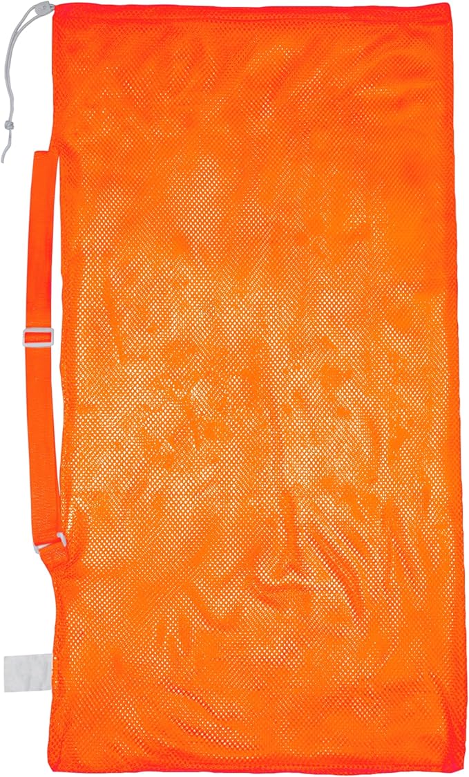 Champion Sports Mesh Equipment Bag – Heavy-Duty Nylon Drawstring Bag by ChampionSports