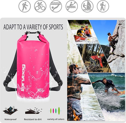 IDRYBAG Dry Bag for Kayaking Waterproof 2L/5L/10L/15L/20L, Small Dry Sack - Image 5