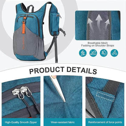 FIORETTO 15L Hiking Backpack for Women Men Mini Packable Backpack Lightweight - Image 6