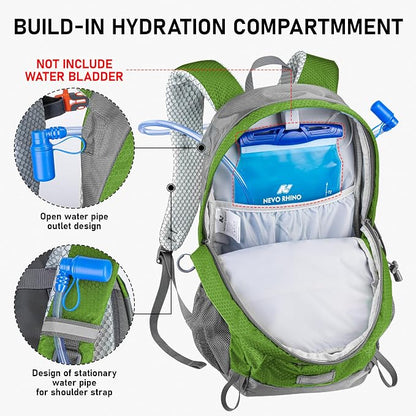 N NEVO RHINO Hiking Backpack 20L Water Resistant Outdoor Day Pack, Lightweight - Image 4