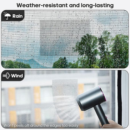 Secopad 5" x 7" Grey/Black Screen Repair Kit, Strong Adhesive Fiberglass Mesh - Image 3