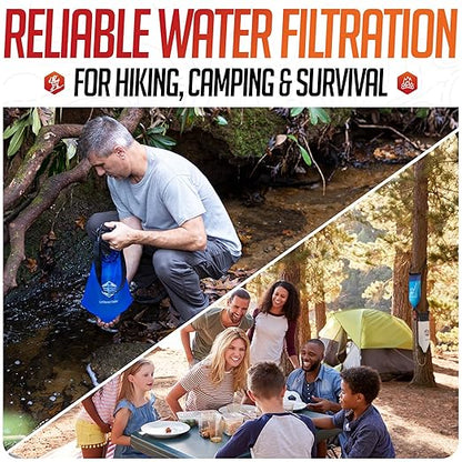 Gravity Water Filtration System – 2 High Capacity Lightweight Hanging Bags - Image 4