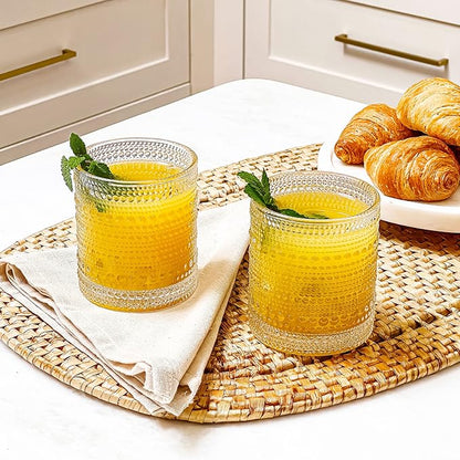 Kate Aspen Beaded Drinking Glasses Set of 6, 10 oz Retro Vintage Glassware - Image 5