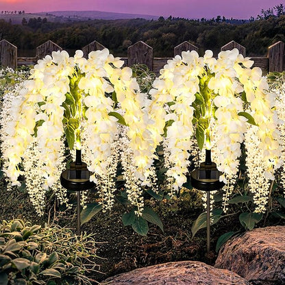 GIGALUMI Solar Lights Outdoor for Garden Decor, 2 Pack Solar Flower Lights by GIGALUMI