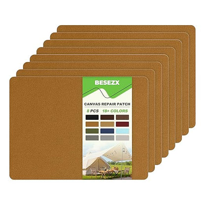 Besezx Canvas Repair Patch, Outdoor Gear Patch, 7.87x5.9 Inches 8PCS, by Besezx