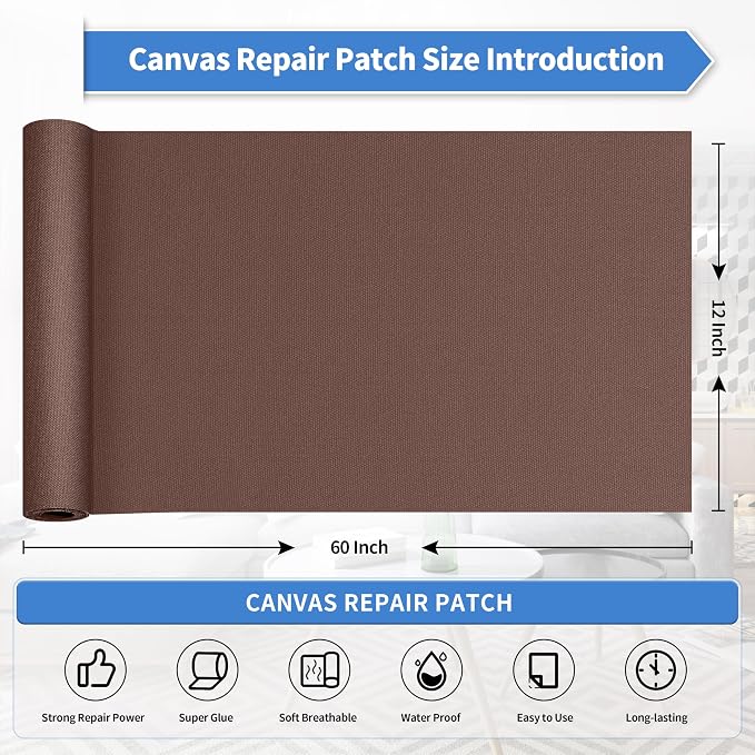 KING MOUNTAIN Canvas Repair Tape, Outdoor Gear Patch, 12×60 Inches, Waterproof - Image 4