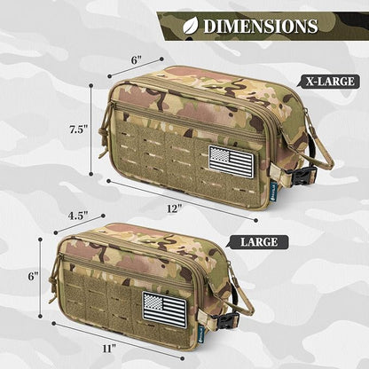 PAVILIA Tactical Toiletry Bag for Men, Travel Hygiene Bag, Military Gear Dopp - Image 6