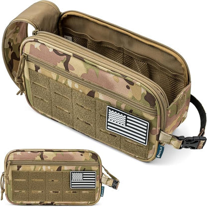 PAVILIA Tactical Toiletry Bag for Men, Travel Hygiene Bag, Military Gear Dopp by PAVILIA