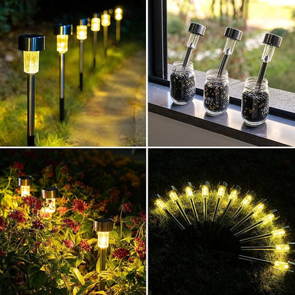 GIGALUMI Solar Pathway Lights, Stainless Steel IP44 Waterproof Auto On/Off - Image 3