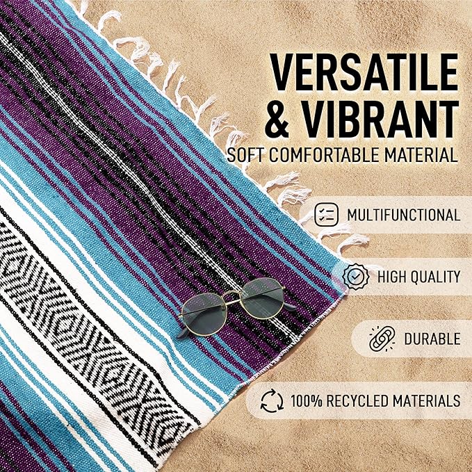 Hydration Nation Authentic Extra Large Mexican Blanket - Image 2