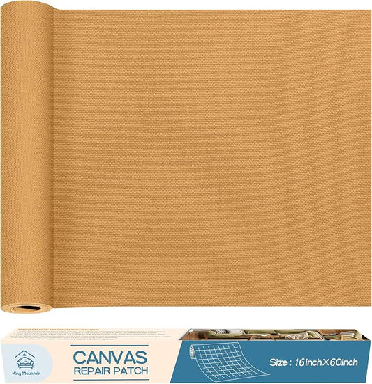 KING MOUNTAIN Canvas Repair Patch 16×60 Inch Self-Adhesive Waterproof Fabric by ForABetterHomeLife