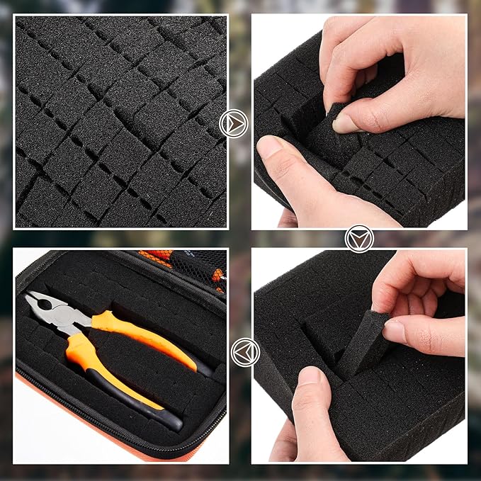 Relaxweex EVA Hard Case with Customizable Foam 7.8 x 6.3 x 3.5 Inch Protective - Image 3
