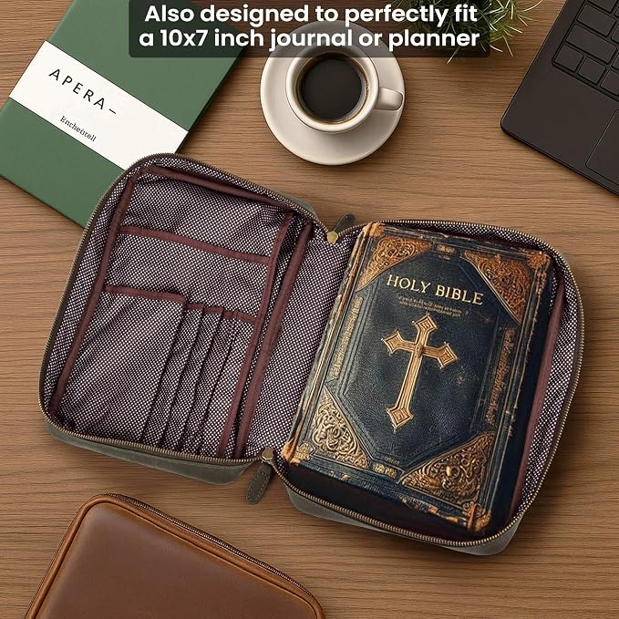 LEATHER VILLAGE Handmade Vintage Leather Bible Cover - Image 6