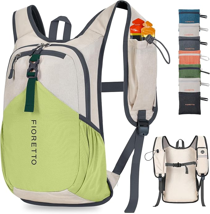 FIORETTO 15L Hiking Backpack for Women Men Mini Packable Backpack Lightweight by FIORETTO