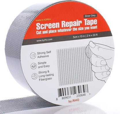 by.RHO Screen Repair Tape – Strong Self-Adhesive Window & Screen Door Repair Kit by byRHO