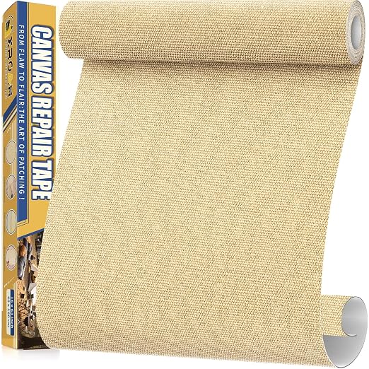Canvas Repair Tape, 16 x 63 Inch Waterproof Heavy Duty Fabric Tape by ProfessionalFurnitureRepair