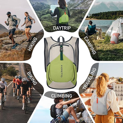 FIORETTO 15L Hiking Backpack for Women Men Mini Packable Backpack Lightweight - Image 7