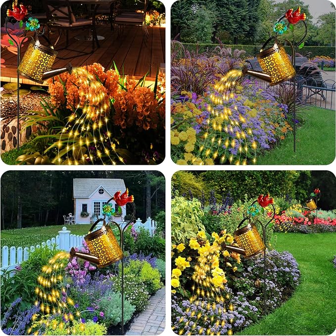 Mothers Day Gifts Solar Lights Outdoor, Watering Can - Image 3