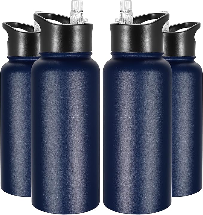VEGOND 32 oz Insulated Water Bottle Bulk Stainless Steel Metal Water Bottles by VEGOND