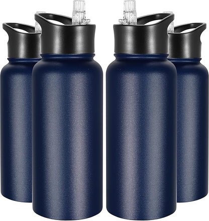 VEGOND 32 oz Insulated Water Bottle Bulk Stainless Steel Metal Water Bottles by VEGOND