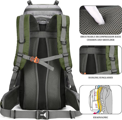 75L Hiking Backpack with Rain Cover Waterproof Camping Backpack Shoes Warehouse - Image 7