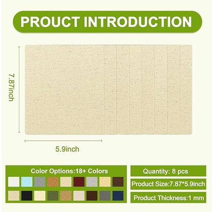 Besezx Canvas Repair Patch, Outdoor Gear Patch, 7.87x5.9 Inches 8PCS, - Image 2