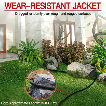 Skrizcable 16/3 13A 125V 1625W 15 FT Outdoor Extension Cord Waterproof - Image 3