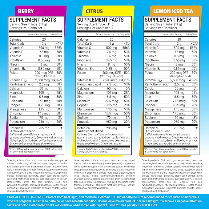 Zipfizz Daily Energy Drink Powder, Variety Pack, 15 Pack | 3-in-1 Sustained - Image 9