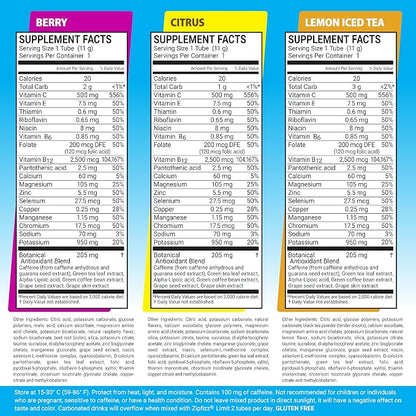 Zipfizz Daily Energy Drink Powder, Variety Pack, 15 Pack | 3-in-1 Sustained - Image 9