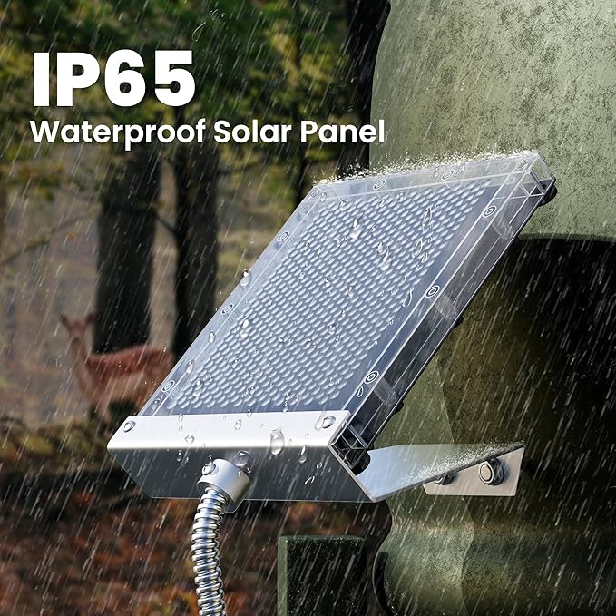 POWOXI 6V Solar Panel for Deer Feeder: 1.5W Waterproof Solar Battery Charger - Image 2