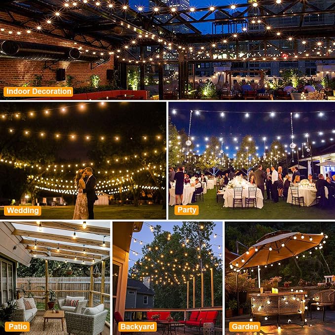 Mlambert 2 Pack Each 48FT 3-Color in 1 Solar String Lights Outdoor, Dimmable - Image 7