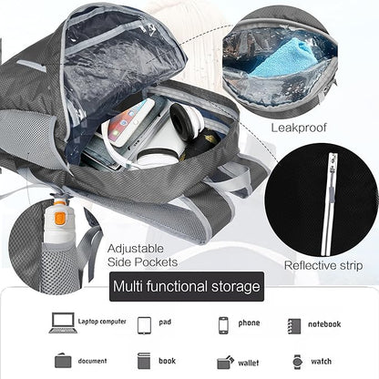Waterproof Foldable Backpack Dry Storage Lightweight Daypack 35L Outdoor - Image 4