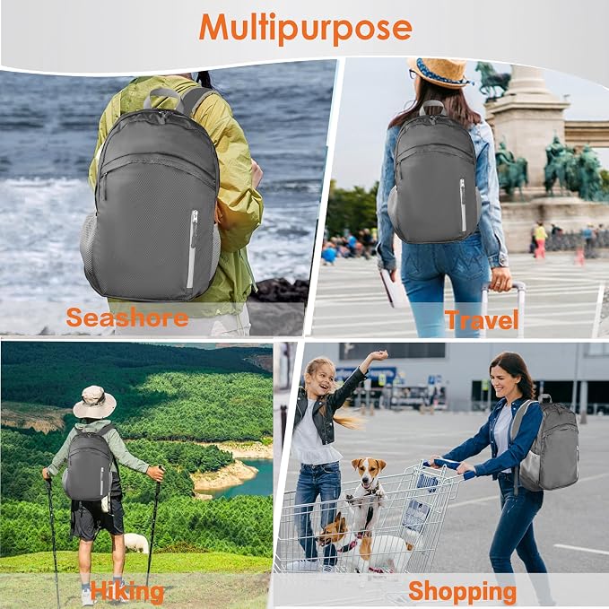 Waterproof Foldable Backpack Dry Storage Lightweight Daypack 35L Outdoor - Image 5