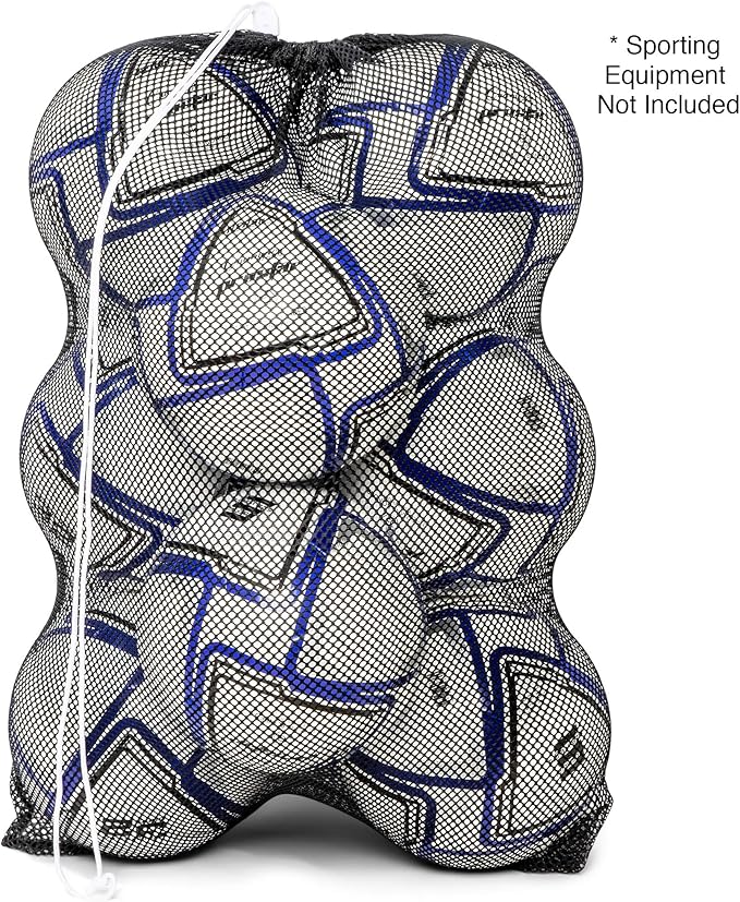Champion Sports Mesh Equipment Bag – Heavy-Duty Nylon Drawstring Bag - Image 9