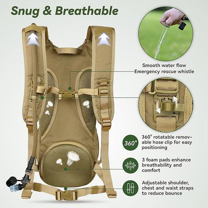 MARCHWAY Tactical Molle Hydration Pack Backpack - Image 5