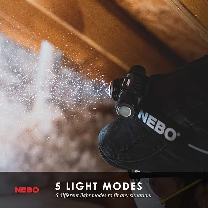 NEBO Transcend Rechargeable Headlamp | 1000 Lumens, 5 Light Modes, Detachable - Image 8