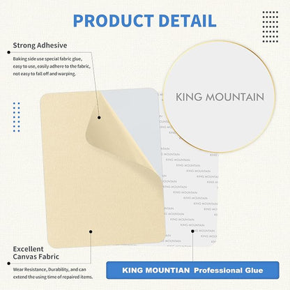KING MOUNTAIN Canvas Repair Patch 5×8 Inch 8 Pcs Self-Adhesive Waterproof - Image 3
