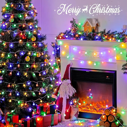 JMEXSUSS 100 LED Battery Operated Christmas Lights Indoor Outdoor Waterproof - Image 2