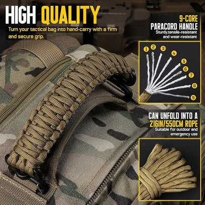 Tactical Paracord Handle，9-core Weaving Paracord Strap - Image 4
