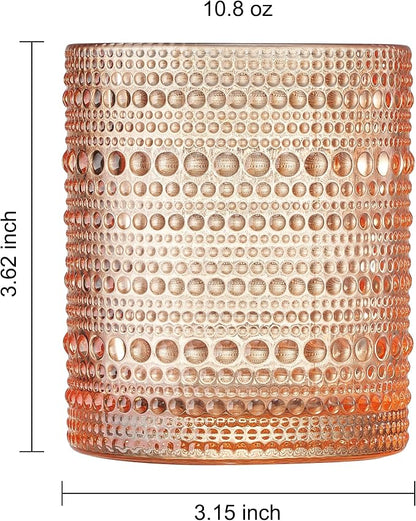Hobnail Beaded Highball Drinking Tumbler Glasses | Set of 6 | Venus Sand Colors - Image 7