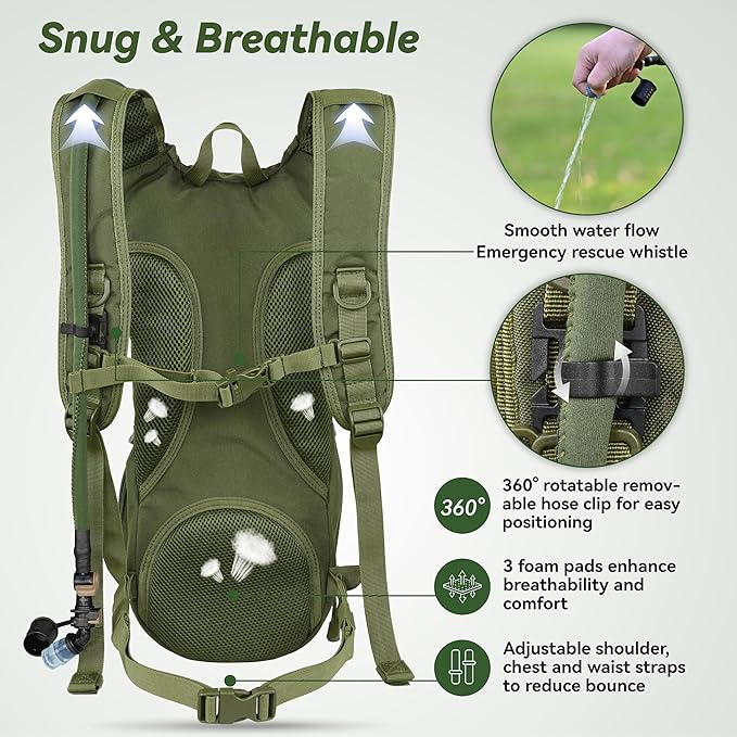 MARCHWAY Tactical Molle Hydration Pack Backpack - Image 5