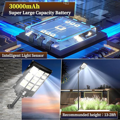 Ofuray Solar Street Lights Outdoor, Solar Security Flood Lights Parking Lot - Image 3