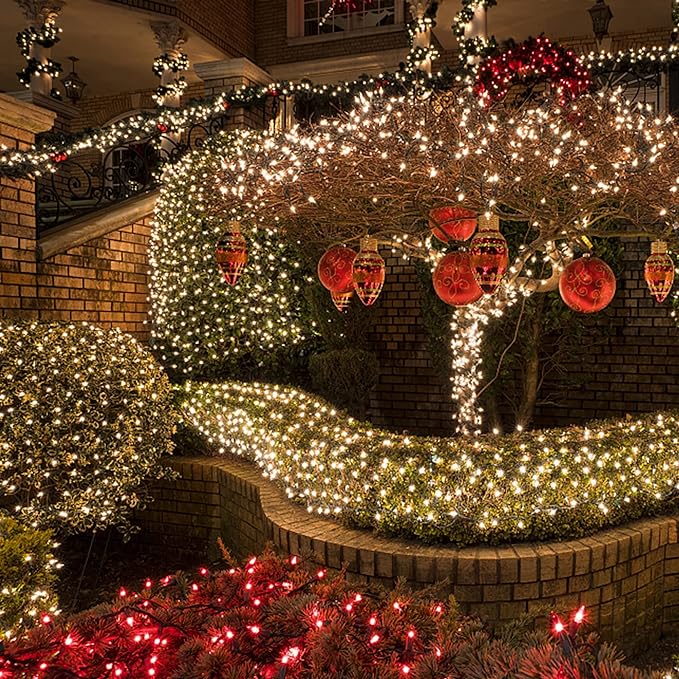 Home Lighting 66ft Christmas Decorative Mini Lights, 200 LED Green Wire Fairy - Image 2