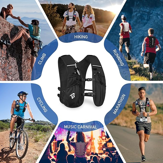 BECOJADDE Running Vest Hydration Backpack - Image 6