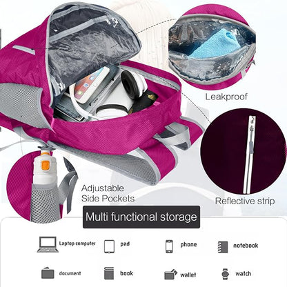 Waterproof Foldable Backpack Dry Storage Lightweight Daypack 35L Outdoor - Image 4